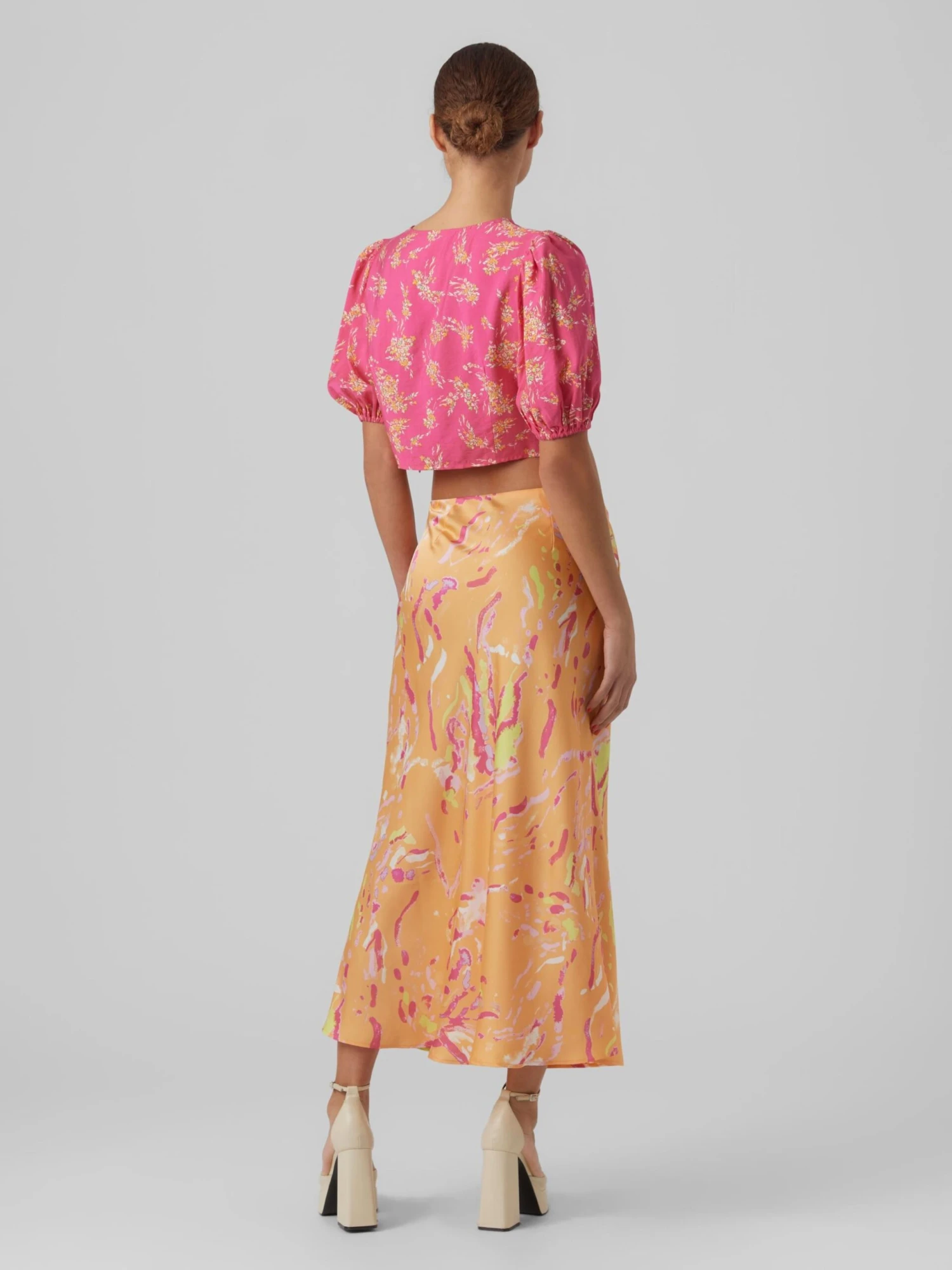 Vero Moda Jupes Longues Jupe HEART OLI Femme Orange Clair 5 Vero Moda Jupes Longues Jupe HEART OLI Femme Orange Clair – Image 3