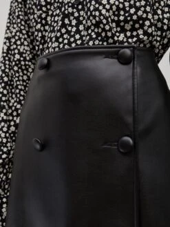 EDITED Jupes En Cuir Jupe August Femme Noir -Parfaite Jupe 066390bf4115ab200062f99ee9374d46