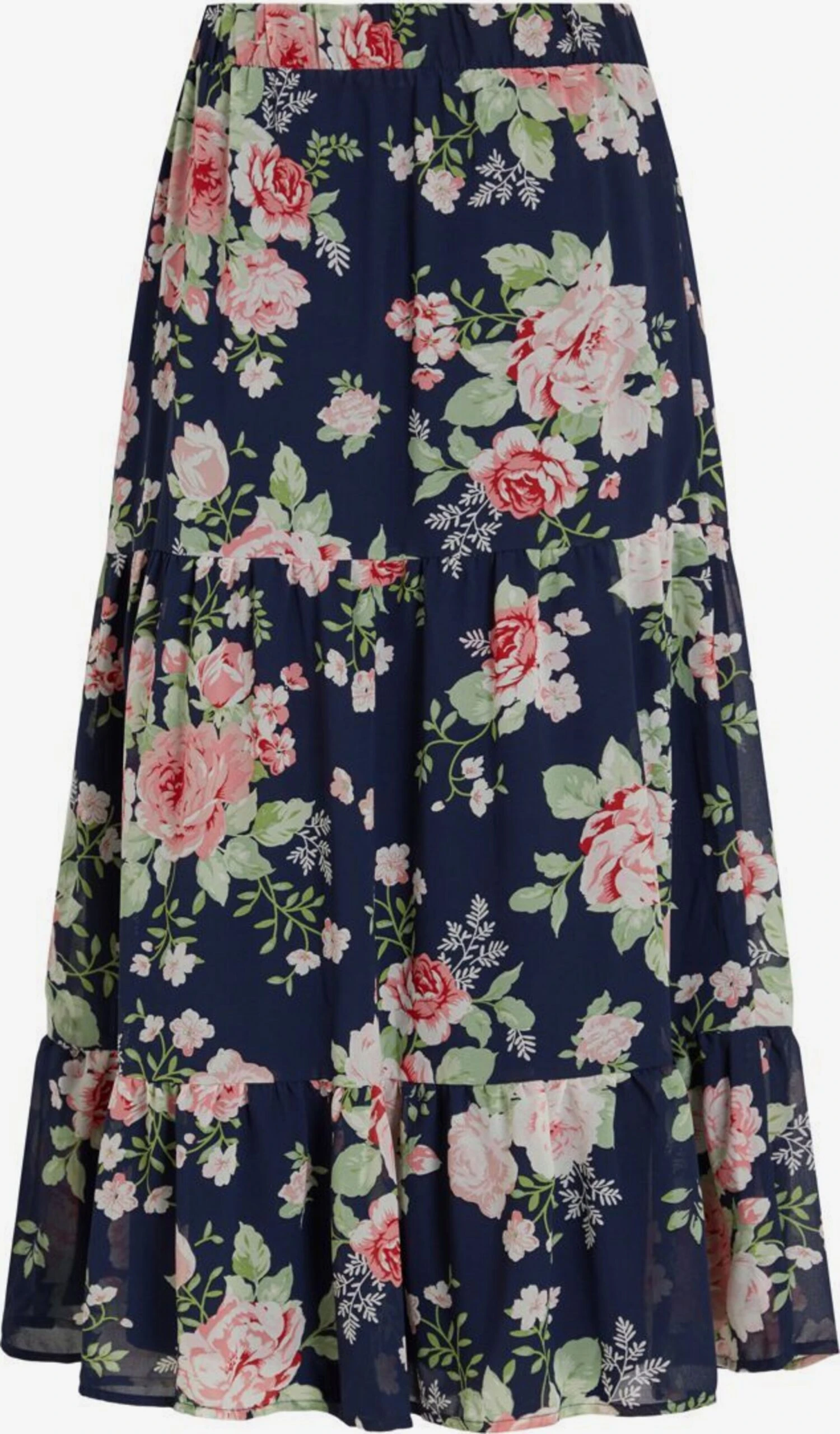 Vila Jupes Longues Jupe Femme Bleu Marine 4 Vila Jupes Longues Jupe Femme Bleu Marine – Image 2