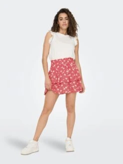 ONLY Mini-jupes Jupe Femme Rouge Feu -Parfaite Jupe 19d961fb520fdab8996cd2925bd20632