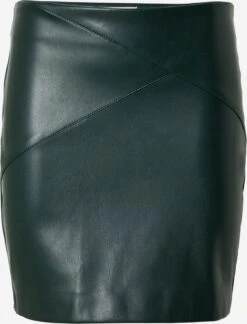 Jupes En Cuir Jupe Kaori Femme Vert Foncé