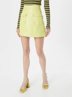 MbyM Jupes En Cuir Jupe Ansorro Femme Jaune Citron -Parfaite Jupe 1ed5ce5bb4b8e3f011e986667722b65e