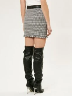 Mini-jupes Jupe Houndstooth Femme Noir -Parfaite Jupe 241c09eea6e436d340e575d4775e1f72