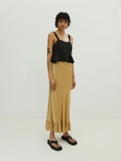 EDITED Jupes Longues Jupe Gracie Femme Marron -Parfaite Jupe 2ae139bf08ad10a94e3170bc1a63db3b