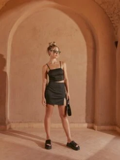 Mini-jupes Jupe Cora Femme Noir -Parfaite Jupe 2cc416c9f96aa3a33d6ffca8eaefa3cd