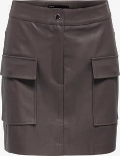 ONLY Jupes En Cuir Jupe VERA Femme Taupe