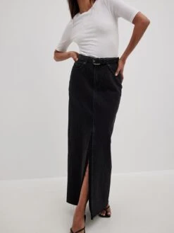 NA-KD Jupes Longues Jupe Femme Gris Foncé