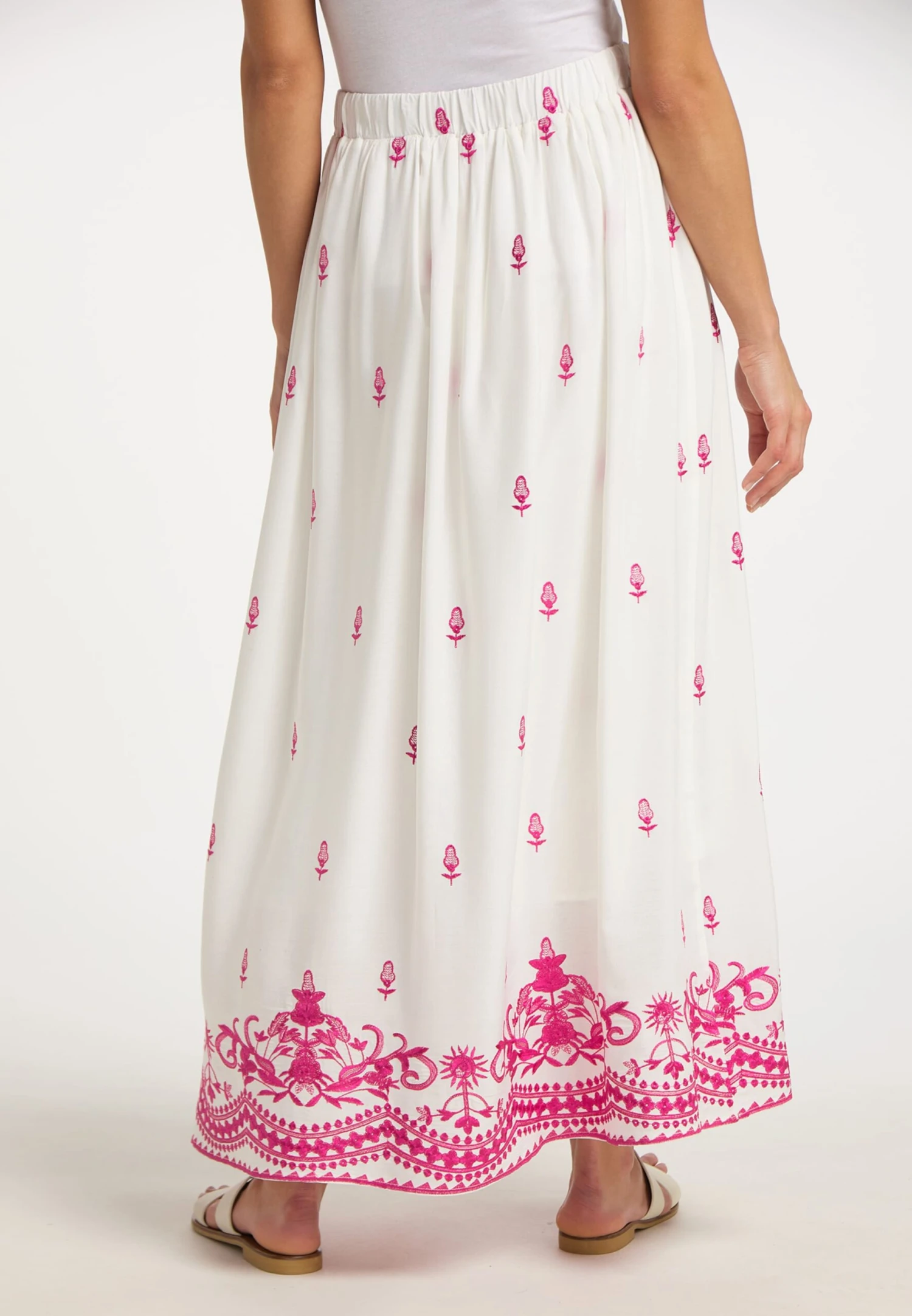 IZIA Jupes Longues Jupe Femme Blanc 5 IZIA Jupes Longues Jupe Femme Blanc – Image 3