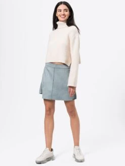 ONLY Jupes En Cuir Jupe LINEA Femme Bleu Fumé -Parfaite Jupe 384af4fdab3513b232dc700fb634254c