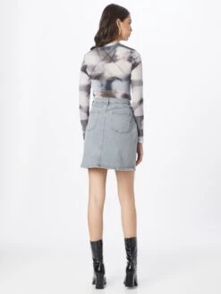 TOM TAILOR Denim Mini-jupes Jupe Femme Gris Clair -Parfaite Jupe 3926285aa822d69f95bbfcdf1a526fed