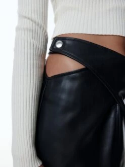 EDITED Jupes En Cuir Jupe Yannie Femme Noir -Parfaite Jupe 3c6ba3ba76e5f693207d2619f6be6bb1