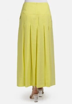 HELMIDGE Jupes Longues Jupe Femme Jaune -Parfaite Jupe 45b35e7c26d9073e4bd0fdd69489cfb4