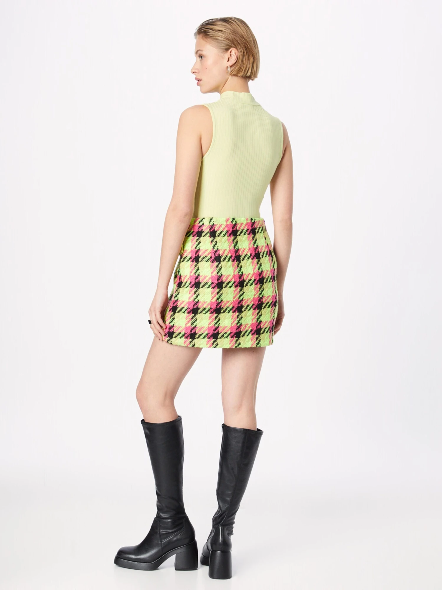 RIVER ISLAND Mini-jupes Jupe Femme Citron Vert 6 RIVER ISLAND Mini-jupes Jupe Femme Citron Vert – Image 4