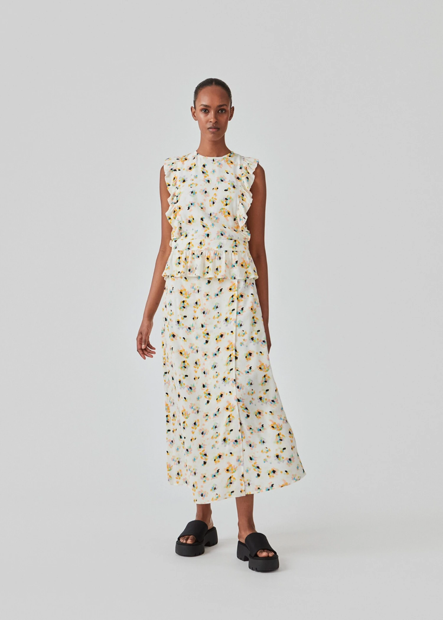 Modström Jupes Longues Jupe Dafne Femme Blanc Cassé 5 Modström Jupes Longues Jupe Dafne Femme Blanc Cassé – Image 3