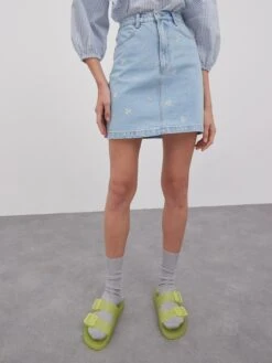 EDITED Mini-jupes Jupe Fibi Femme Bleu Clair -Parfaite Jupe 5847a700bb3a59dc1b907e02a5212548