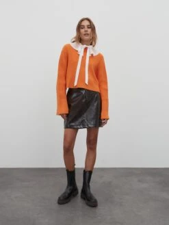 EDITED Jupes En Cuir Jupe Dafna Femme Marron -Parfaite Jupe 5ecc986c11470f786629d5902c305edb