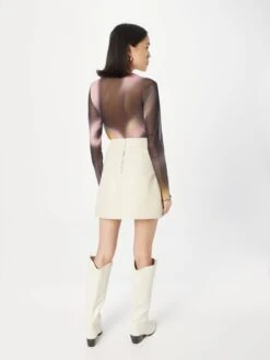 Jupes En Cuir Jupe Lena Femme Blanc Cassé -Parfaite Jupe 682842f69cac849a143f571c44fb19e4