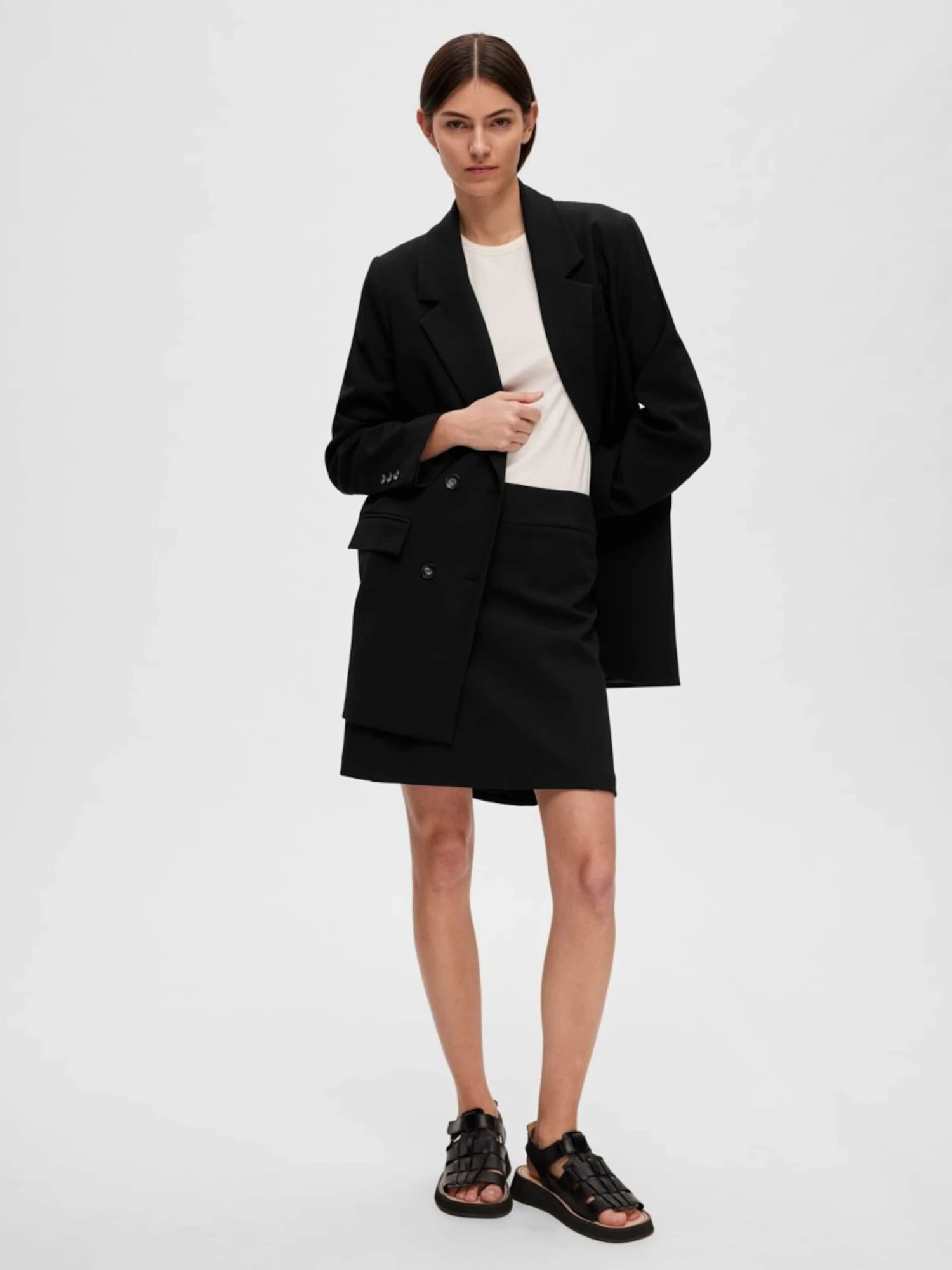 Selected Femme Mini-jupes Jupe New Myla Femme Noir 7 Selected Femme Mini-jupes Jupe New Myla Femme Noir – Image 5