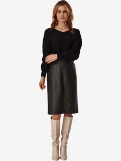 Jupes En Cuir Jupe LEDIKO Femme Sapin -Parfaite Jupe 6bb9e431f38ec91f7b137be0eae62fcd