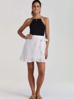 Shiwi Mini-jupes Jupe CAPE TOWN Femme Blanc -Parfaite Jupe 6f339f0e8101b5ddf27a962f63f960b4