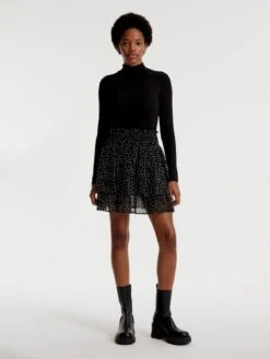 EDITED Mini-jupes Jupe Magnolia Femme Noir / Blanc -Parfaite Jupe 7591ec9b4e4cdfc93434f41881f4be2a