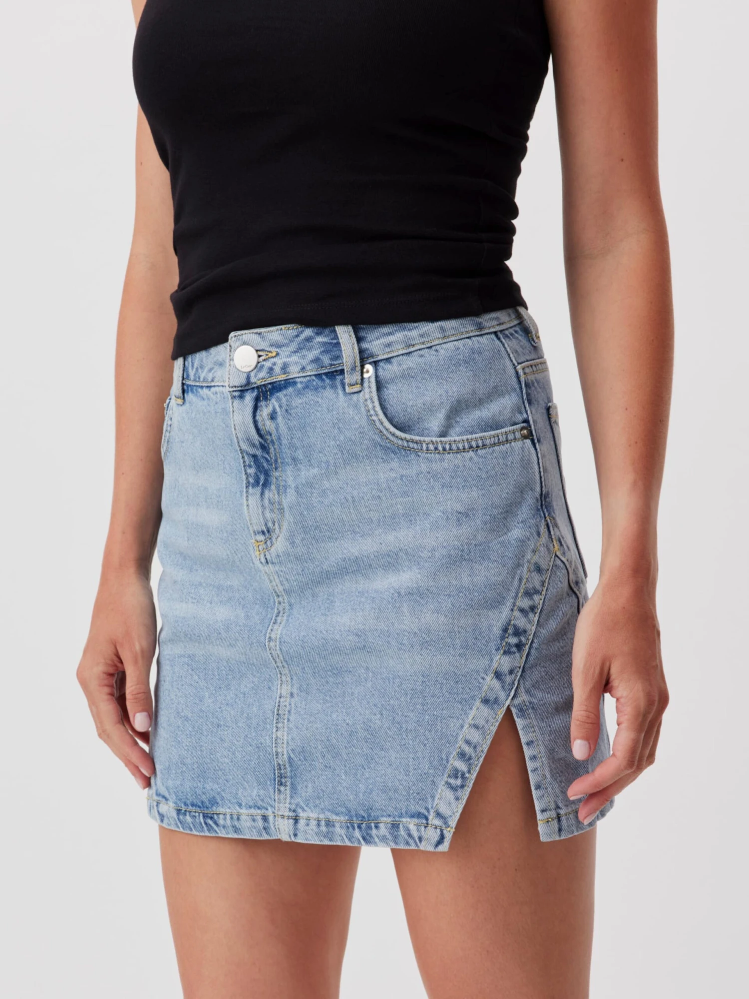 Mini-jupes Jupe Daphne Femme Bleu 5 Mini-jupes Jupe Daphne Femme Bleu – Image 3