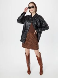 SAMSØE SAMSØE Mini-jupes Jupe Casja Femme Pueblo / Brun Foncé -Parfaite Jupe 7eebe62d8e1884c6094434e834fee4ef