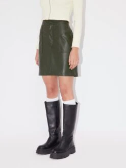 Jupes En Cuir Jupe Evelyna Femme Kaki -Parfaite Jupe 88ee70f46bdfac9c4fd85611c4d8ad35