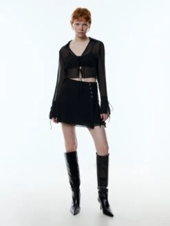 EDITED Mini-jupes Jupe Oralia Femme Noir -Parfaite Jupe 89fe47390ca9154ee3992c3dcb229a03