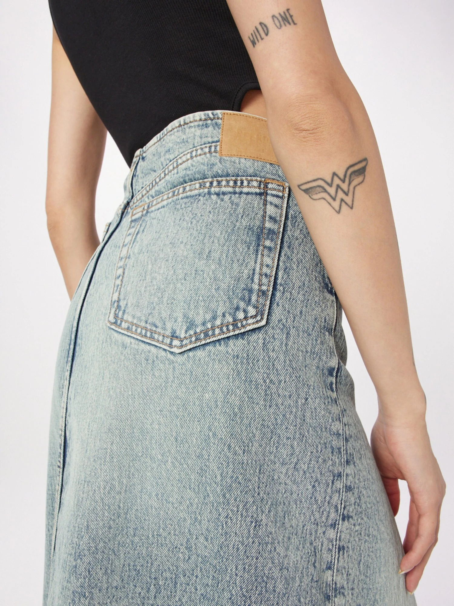 WEEKDAY Jupes Longues Jupe Anaheim Femme Bleu 4 WEEKDAY Jupes Longues Jupe Anaheim Femme Bleu – Image 2