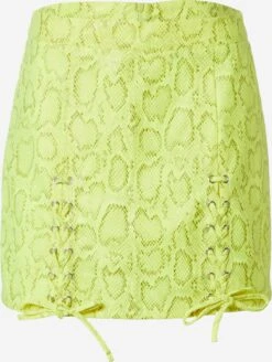 Résumé Jupes En Cuir Jupe PAULINA Femme Citron Vert
