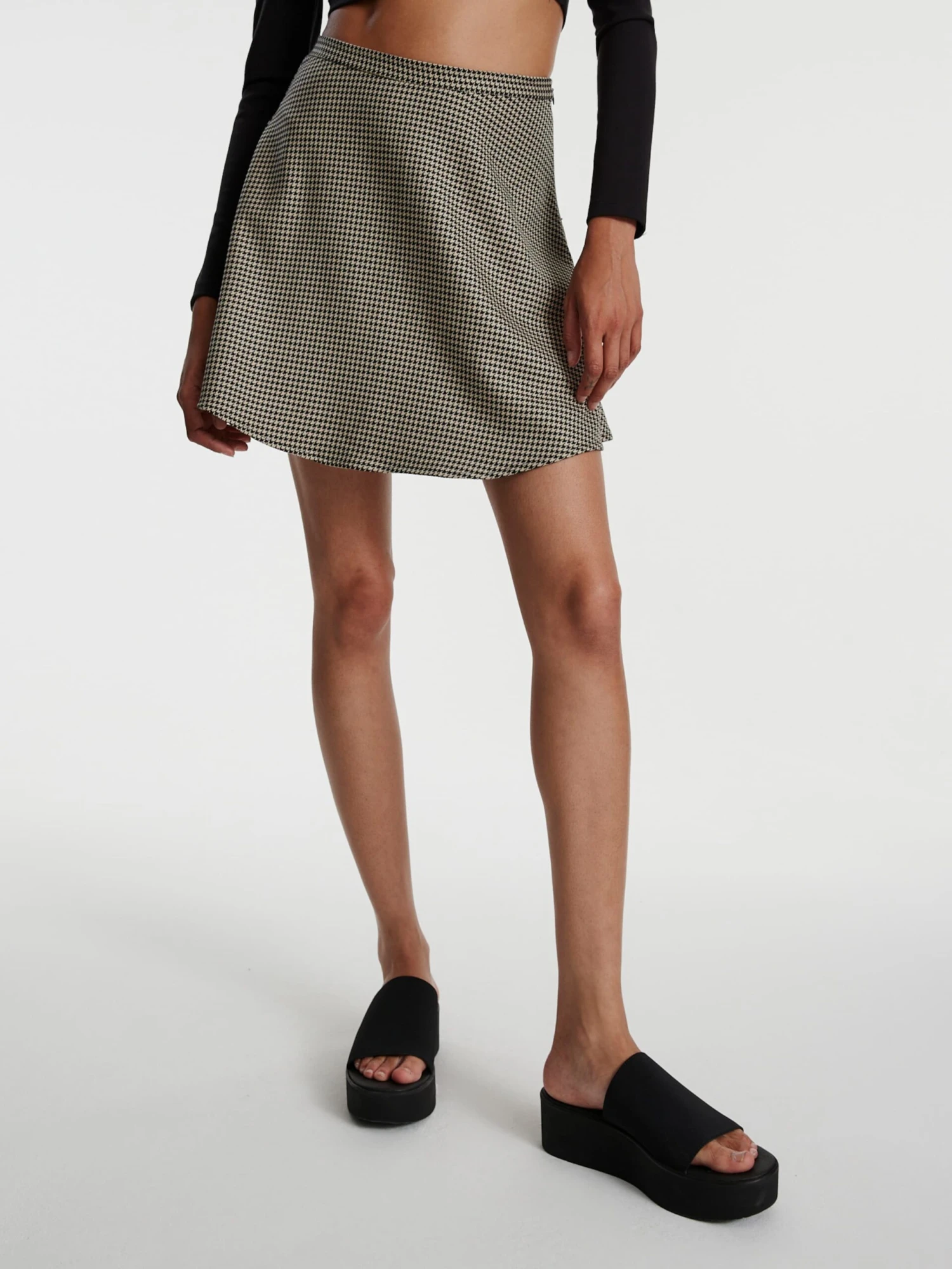 EDITED Jupes En Cuir Jupe Verenice Femme Beige / Gris 5 EDITED Jupes En Cuir Jupe Verenice Femme Beige / Gris – Image 3