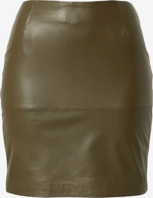 ICHI Jupes En Cuir Jupe DARINA Femme Moka -Parfaite Jupe 9156779e51cd5b379824bbaaace2cb09