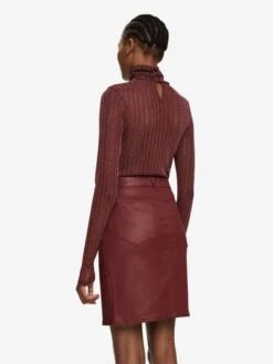 ESPRIT Jupes En Cuir Jupe Femme Bordeaux -Parfaite Jupe 964025ae2cc951ce52d03060eee78b1d