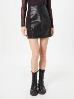 About You Jupes En Cuir Jupe Tatjana Femme Noir -Parfaite Jupe 99285d791b30f9486385adb750b9194f