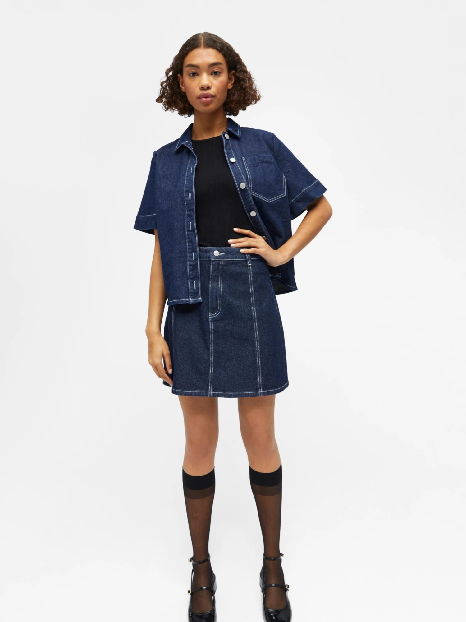 Object Mini-jupes Jupe Gemme Femme Bleu Foncé 5 Object Mini-jupes Jupe Gemme Femme Bleu Foncé – Image 3