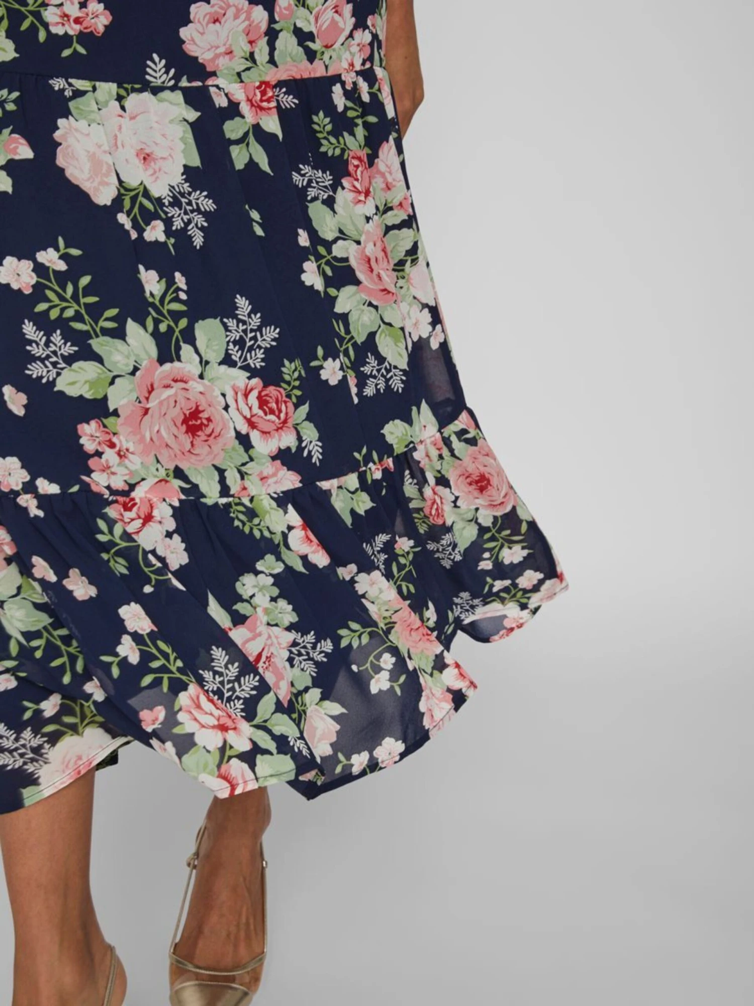 Vila Jupes Longues Jupe Femme Bleu 9 Vila Jupes Longues Jupe Femme Bleu – Image 7