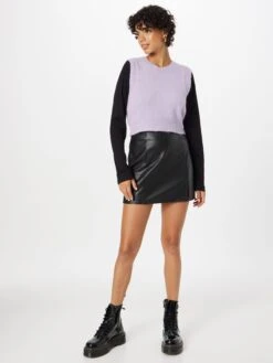 ONLY Jupes En Cuir Jupe Leni Femme Noir -Parfaite Jupe 9c3d4b4520ba3db5d579a4ce0d150b01