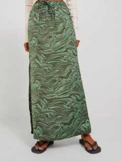JJXX Jupes Longues Jupe MARIA Femme Vert / Olive -Parfaite Jupe a3f0f0e25daee0f564f67a51c907a04f
