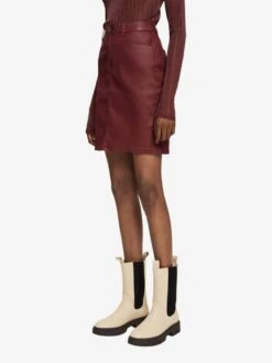 ESPRIT Jupes En Cuir Jupe Femme Bordeaux -Parfaite Jupe a4abd4b6af2c39779823d38f077fc496