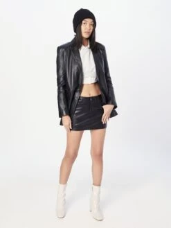 Edikted Jupes En Cuir Jupe Maya Femme Noir -Parfaite Jupe a8fd1131164a1b154d79a804300d9cf9