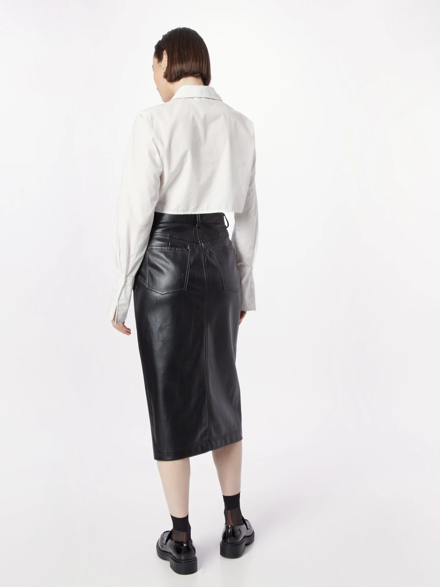 Hugo Jupes En Cuir Jupe Rusilanna Femme Noir 6 Hugo Jupes En Cuir Jupe Rusilanna Femme Noir – Image 4