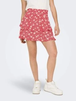 ONLY Mini-jupes Jupe Femme Rouge Feu -Parfaite Jupe b29ffda6f3ec53f0fef3399707feced2