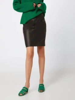 Jupes En Cuir Jupe 2ND Cecilia Femme Noir -Parfaite Jupe b35df0441eeb3b63b6054cafd15fefa6
