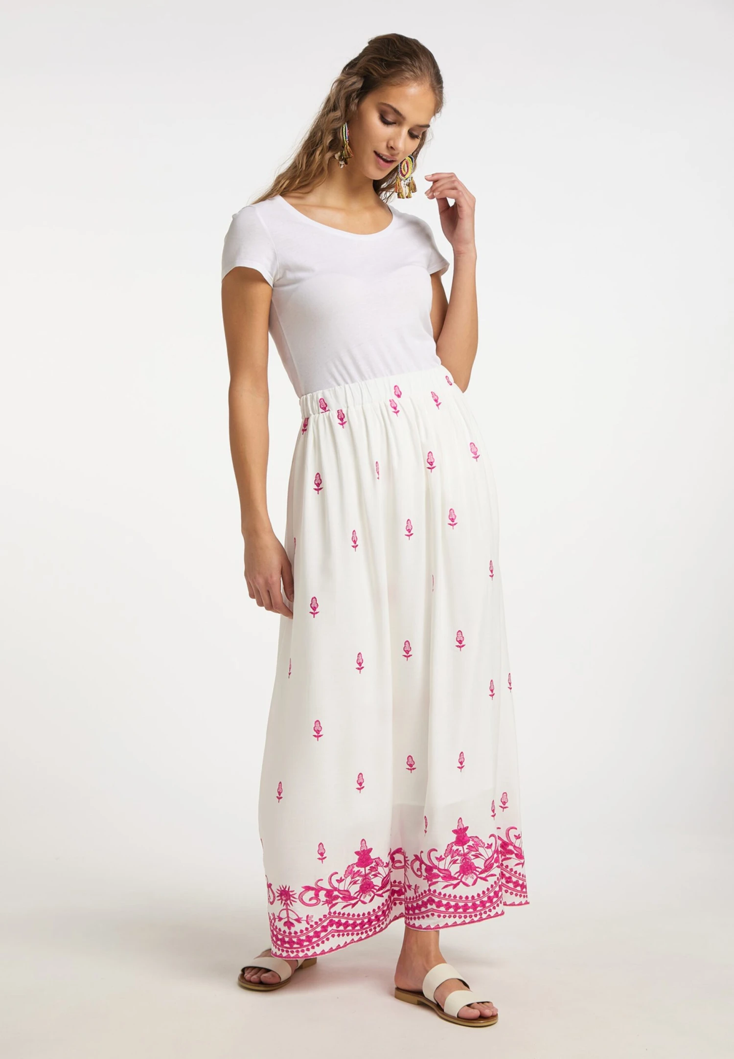 IZIA Jupes Longues Jupe Femme Blanc 6 IZIA Jupes Longues Jupe Femme Blanc – Image 4