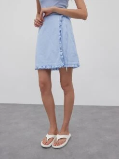 EDITED Mini-jupes Jupe Jacky Femme Bleu Clair -Parfaite Jupe b8c9e070fcc54bb3d83ab2c7614b1f2b