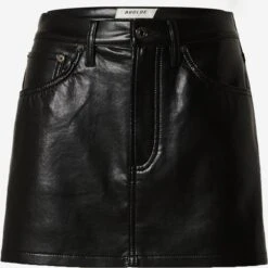 AGOLDE Jupes En Cuir Jupe Liv Femme Noir