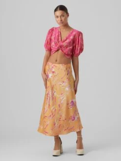 Vero Moda Jupes Longues Jupe HEART OLI Femme Orange Clair 10 Vero Moda Jupes Longues Jupe HEART OLI Femme Orange Clair -Parfaite Jupe c8a17786f7b3577226fa5e980e62592f