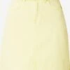 ICHI Mini-jupes Jupe Cenny Femme Jaune Clair -Parfaite Jupe d1df49c79bd97641a841d3d93f5f58a1