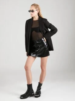 Jupes En Cuir Jupe KIM Femme Noir -Parfaite Jupe d57fea6cbff17411249f57b87fbc6299